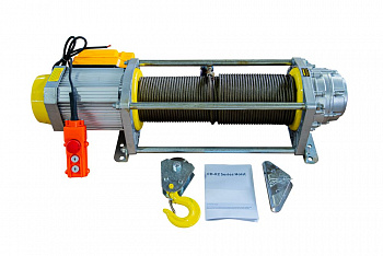 Лебедка TOR CD-1000-A (KCD-EC-1000 kg, 380В) с канатом 100 м (алюминиевый корпус)
