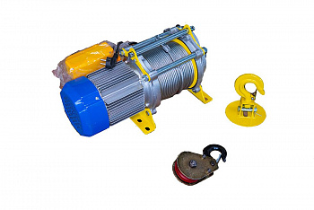 Лебедка TOR CD-300/600-A (KCD-300/600 kg, 220В) с канатом 60 м 24 м/мин (алюминиевый корпус)