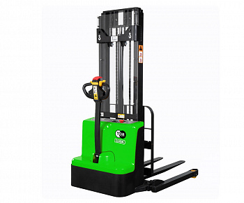Штабелер самоходный 1,5 т 3,5 м TOR WSS15H-3500SC PRO Li-ion 24/60 В/Ач с раздвижными вилами и опора